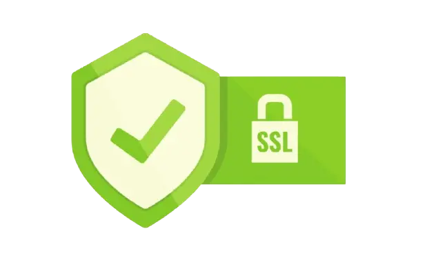 SSL/TLS badge die aangeeft dat alle verbindingen versleuteld zijn