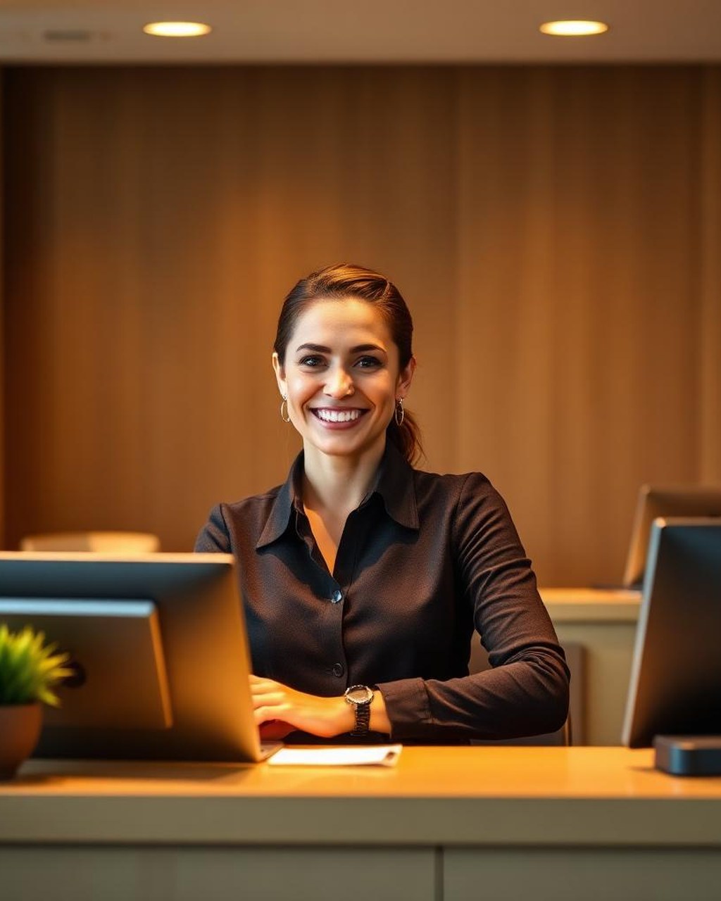 MKB-receptionist en team met VoxFlow AI-telefoniste 24/7 bereikbaar