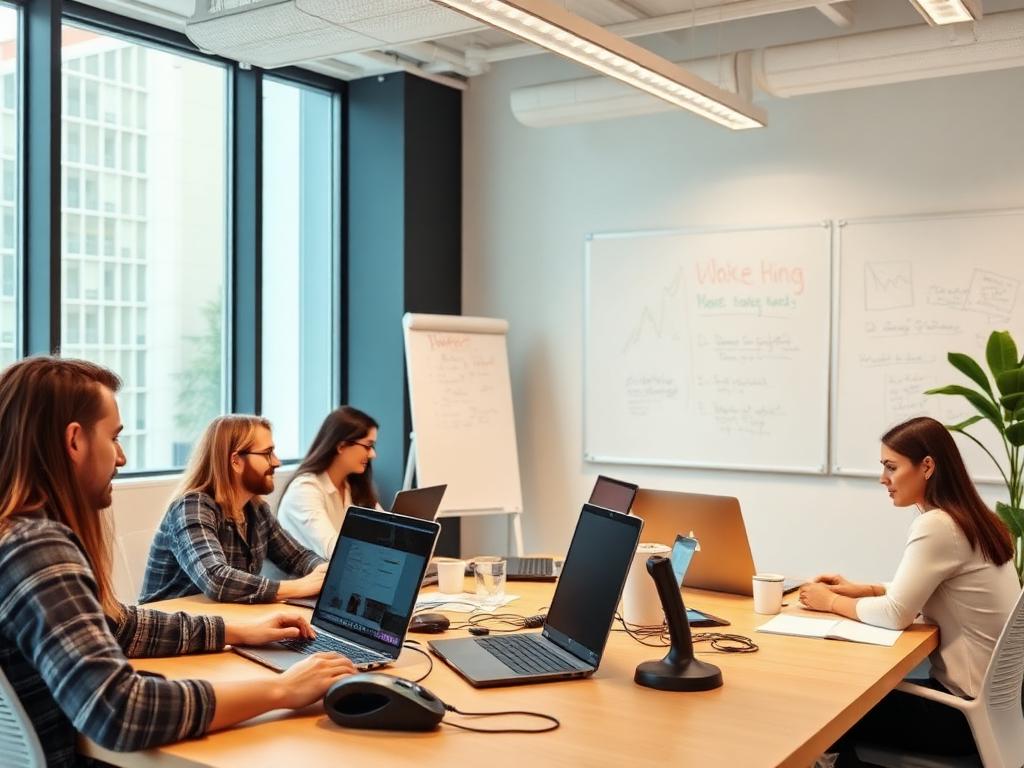 Marketing/IT team aan het werk, VoxFlow doet lead-intake